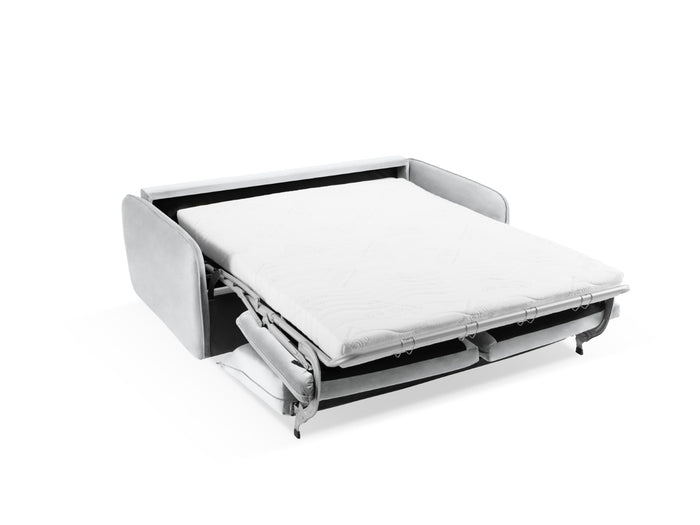 Cosmopolitan Design - Divano convertibile "Vienna" 2 posti in velluto argento 