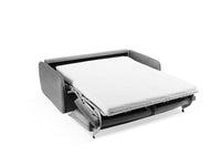 Cosmopolitan Design - Divano convertibile "Vienna" 2 posti in velluto grigio chiaro 