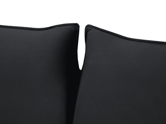 Cosmopolitan Design - Divano convertibile "Vienna" 2 posti in velluto nero 