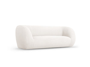 Cosmopolitan Design - Divano "Essen" 2 posti in bouclé bianco 