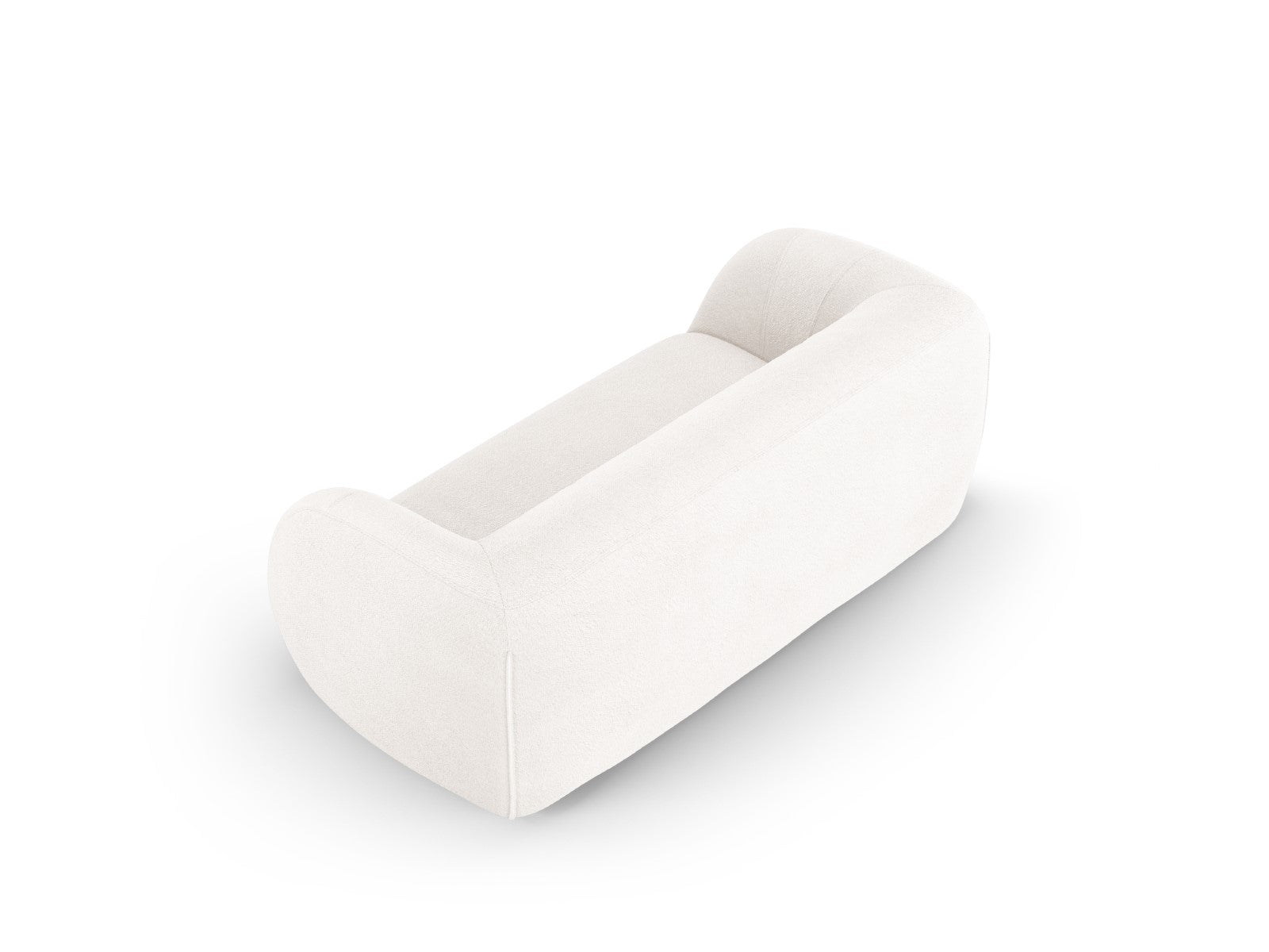 Cosmopolitan Design - Divano "Essen" 2 posti in bouclé bianco 