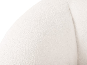 Cosmopolitan Design - Divano "Essen" 2 posti in bouclé bianco 