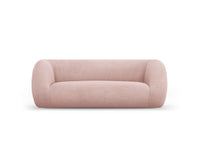 Cosmopolitan Design - Divano "Essen" 2 posti in bouclé rosa cipria 
