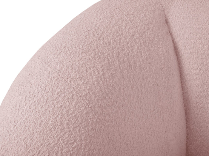 Cosmopolitan Design - Divano "Essen" 2 posti in bouclé rosa cipria 