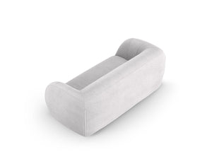 Cosmopolitan Design - Divano "Essen" 2 posti in bouclé grigio chiaro 