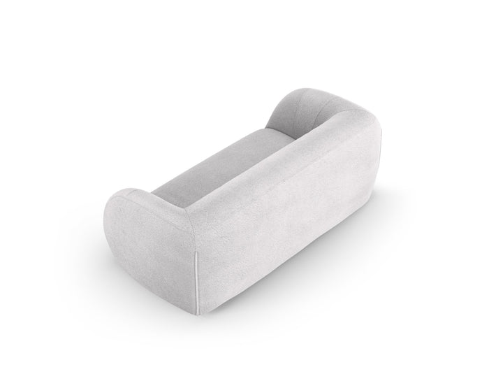 Cosmopolitan Design - Divano "Essen" 2 posti in bouclé grigio chiaro 