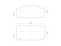 Cosmopolitan Design - Divano "Nolio" 2 posti in ciniglia terracotta 