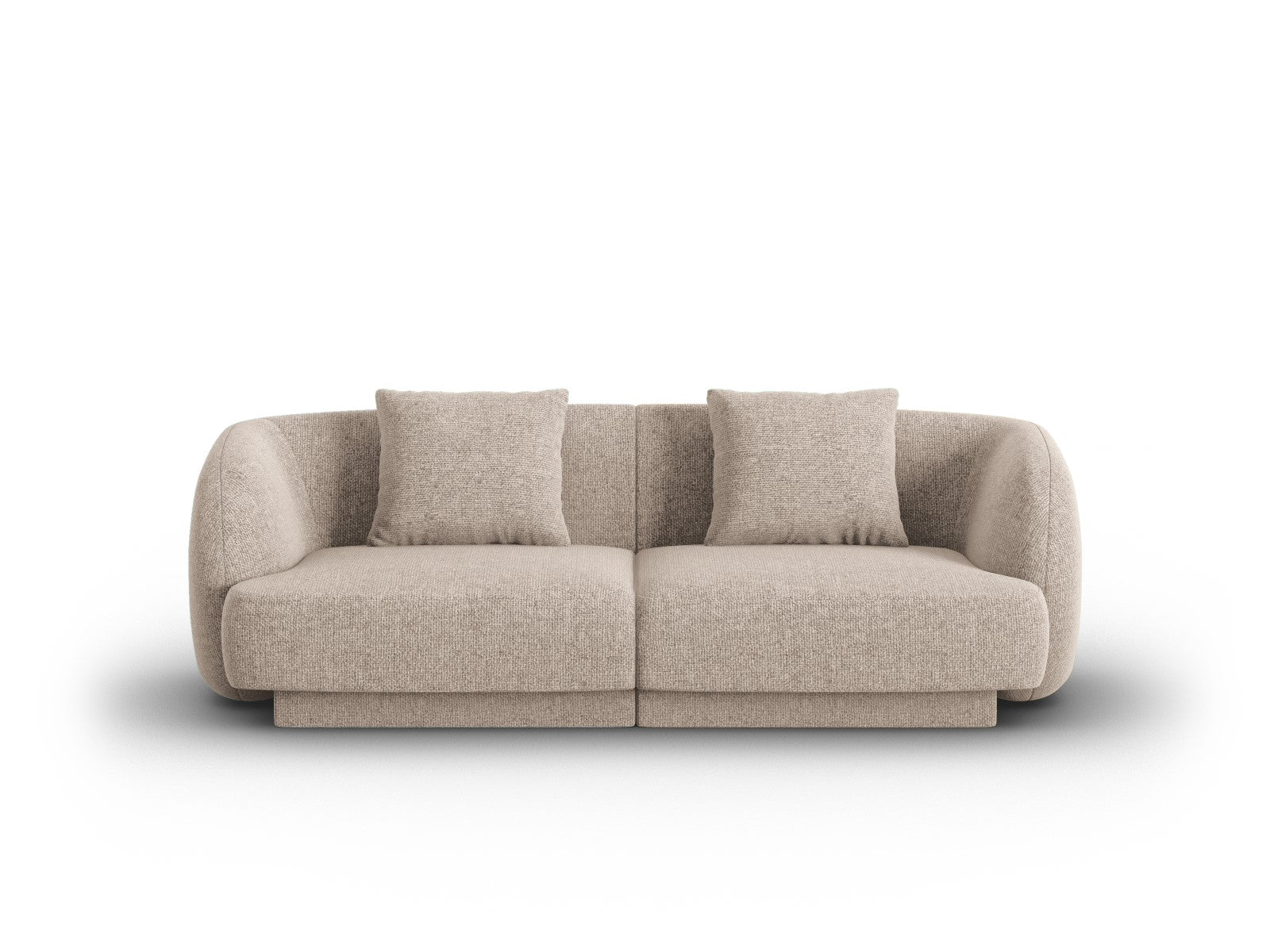 Cosmopolitan Design - Divano "Tulum" 2 posti in ciniglia beige 