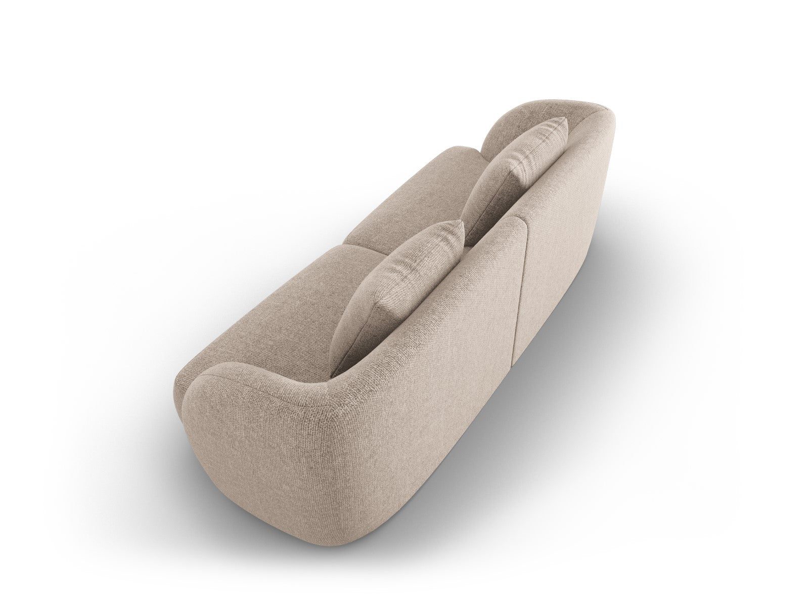 Cosmopolitan Design - Divano "Tulum" 2 posti in ciniglia beige 