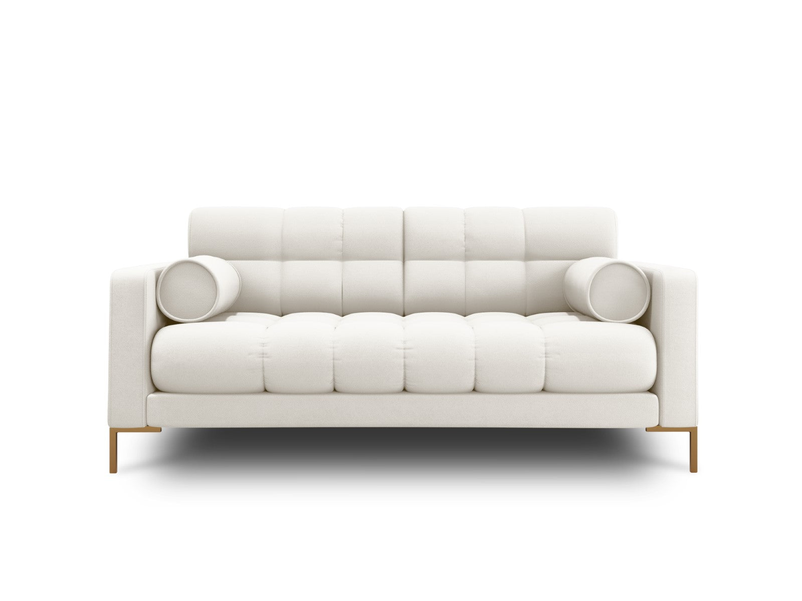 Cosmopolitan Design - Divano "Bali" 2 posti in tessuto strutturato beige chiaro 