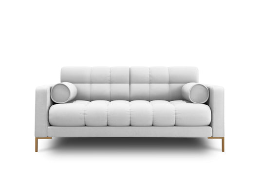 Cosmopolitan Design - Divano "Bali" 2 posti in tessuto strutturato grigio chiaro 