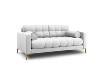 Cosmopolitan Design - Divano "Bali" 2 posti in tessuto strutturato grigio chiaro 