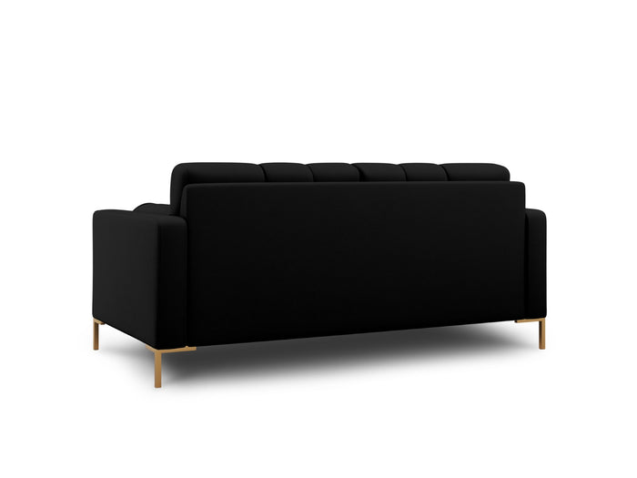 Cosmopolitan Design - Divano "Bali" 2 posti in tessuto strutturato nero 