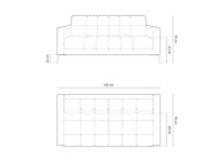 Cosmopolitan Design - Divano "Bali" 2 posti in tessuto strutturato mattone 