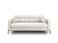 Cosmopolitan Design - Divano "Bali" 2 posti in tessuto strutturato beige chiaro 