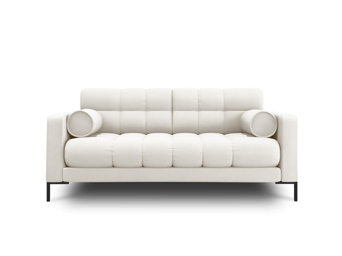 Cosmopolitan Design - Divano "Bali" 2 posti in tessuto strutturato beige chiaro 