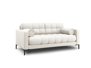 Cosmopolitan Design - Divano "Bali" 2 posti in tessuto strutturato beige chiaro 