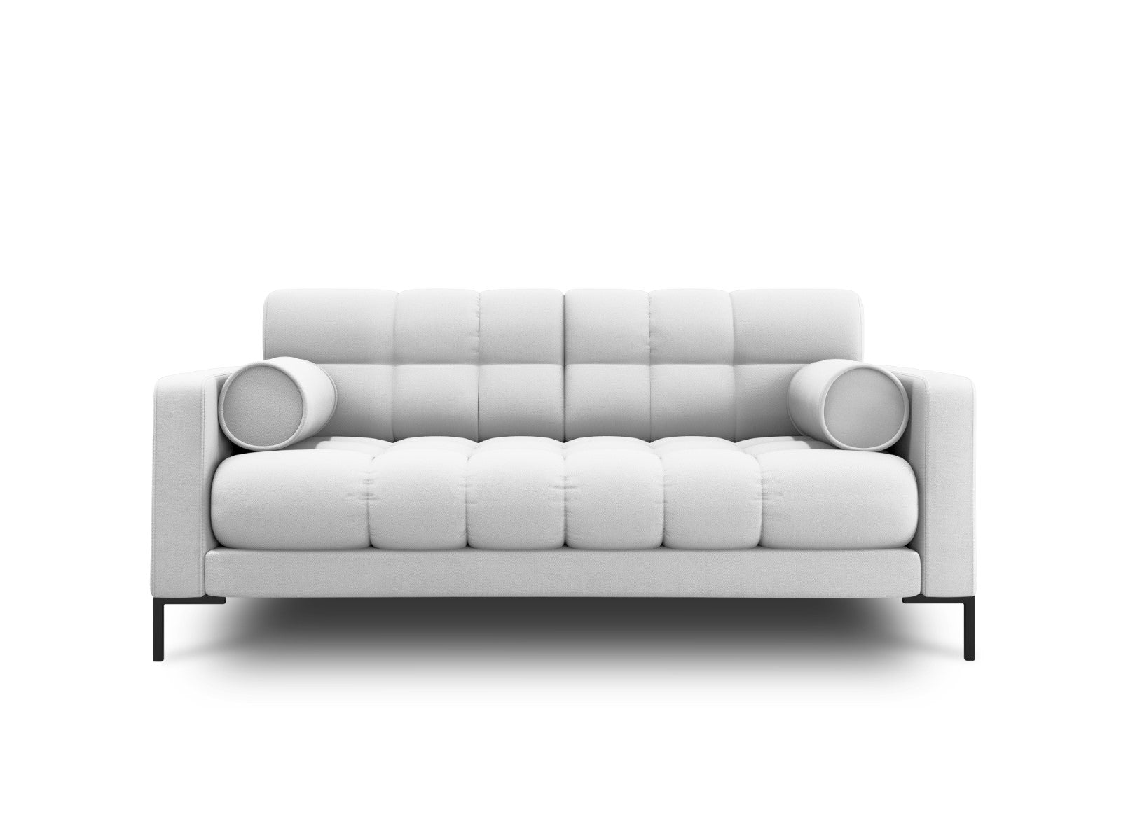 Cosmopolitan Design - Divano "Bali" 2 posti in tessuto strutturato grigio chiaro 