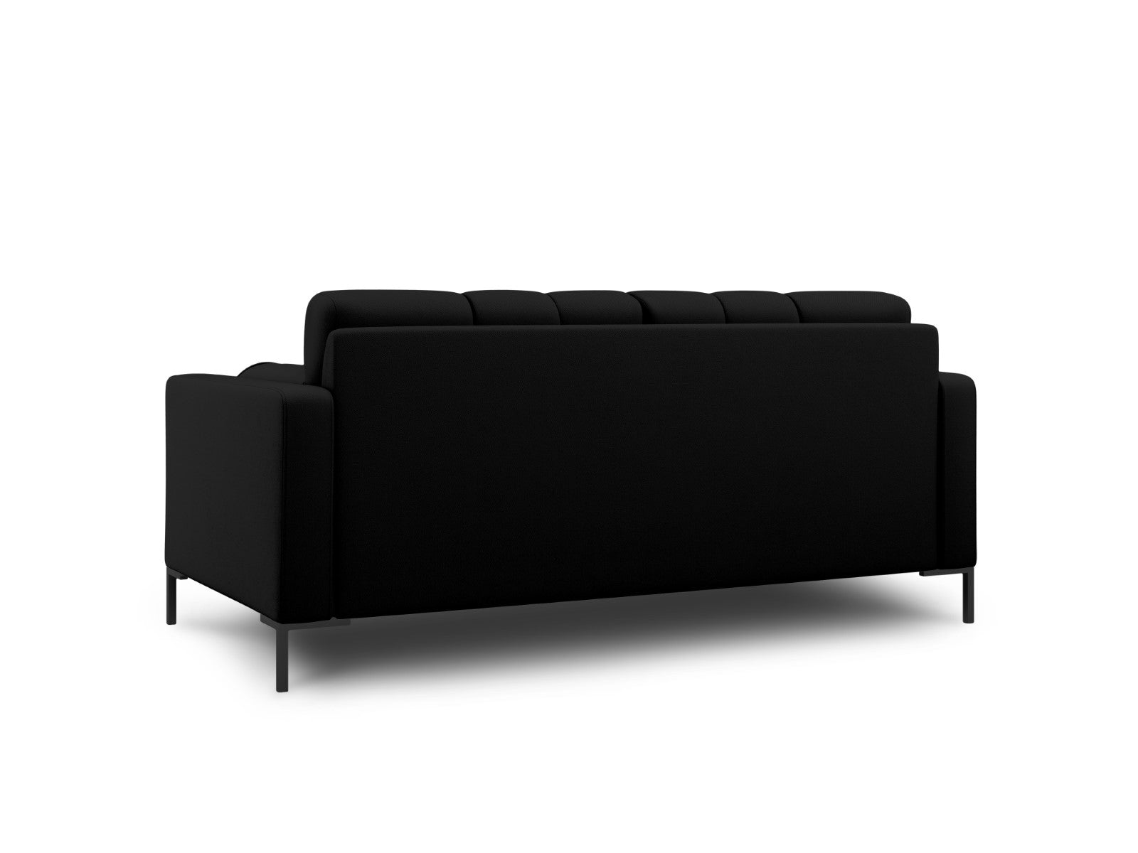 Cosmopolitan Design - Divano "Bali" 2 posti in tessuto strutturato nero 