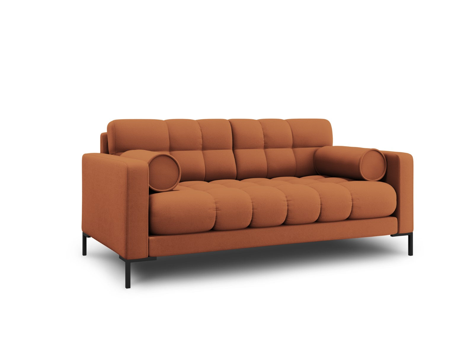 Cosmopolitan Design - Divano "Bali" 2 posti in tessuto strutturato mattone 