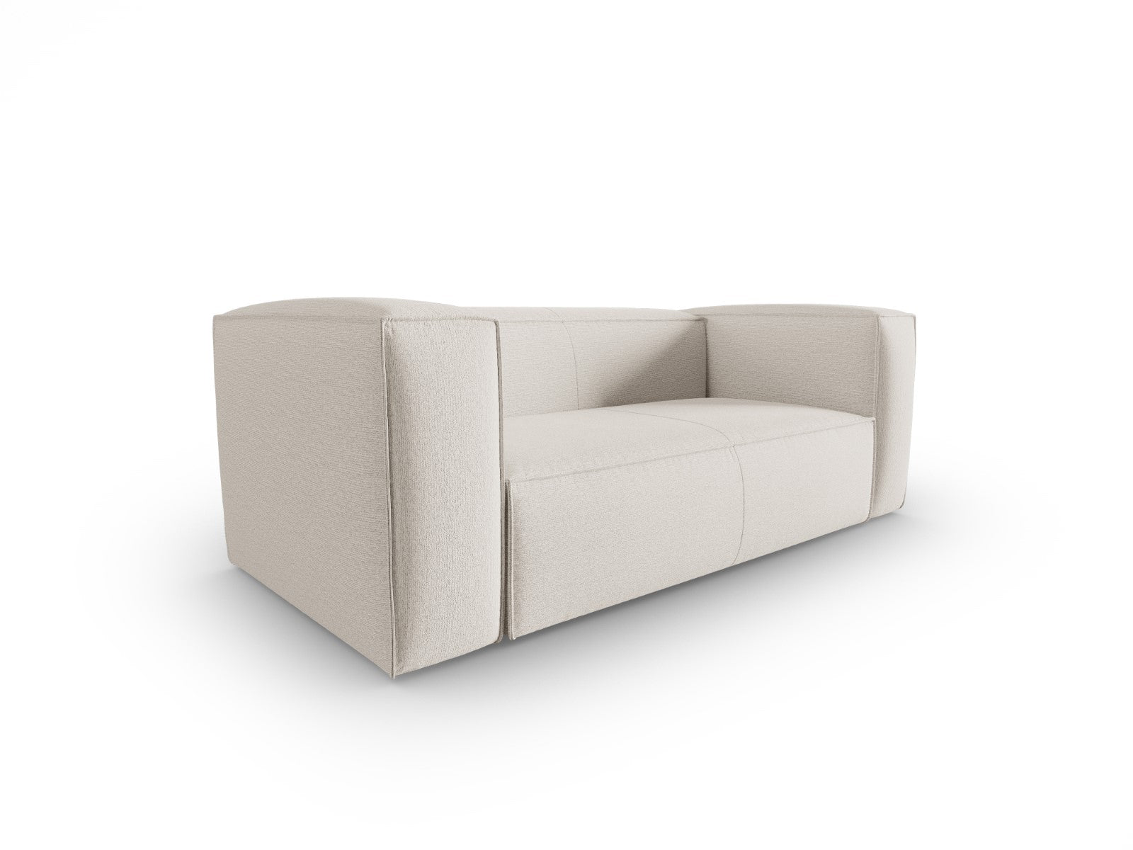 Cosmopolitan Design - Divano "Mackay" 2 posti in velluto strutturato avorio 