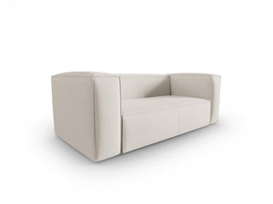 Cosmopolitan Design - Divano "Mackay" 2 posti in velluto strutturato avorio 