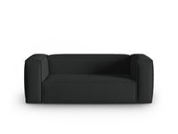 Cosmopolitan Design - Divano "Mackay" 2 posti in velluto strutturato antracite 