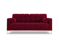 Cosmopolitan Design - Divano "Bali" 2 posti in velluto rosso 
