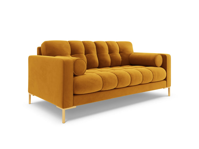 Cosmopolitan Design - Divano "Bali" 2 posti in velluto giallo 
