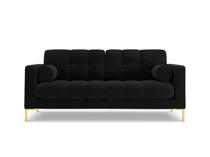 Cosmopolitan Design - Divano "Bali" 2 posti in velluto nero 