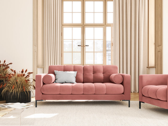 Cosmopolitan Design - Divano "Bali" 2 posti in velluto rosa 