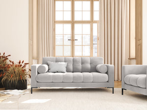 Cosmopolitan Design - Divano "Bali" 2 posti in velluto argento 