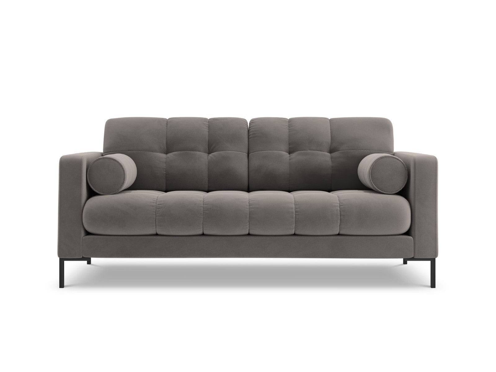 Cosmopolitan Design - Divano "Bali" 2 posti in velluto grigio chiaro 