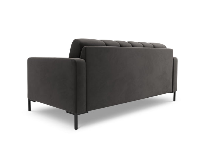 Cosmopolitan Design - Divano "Bali" 2 posti in velluto grigio scuro 