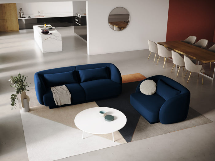 Cosmopolitan Design - Divano "Tulum" 2 posti in velluto blu reale 