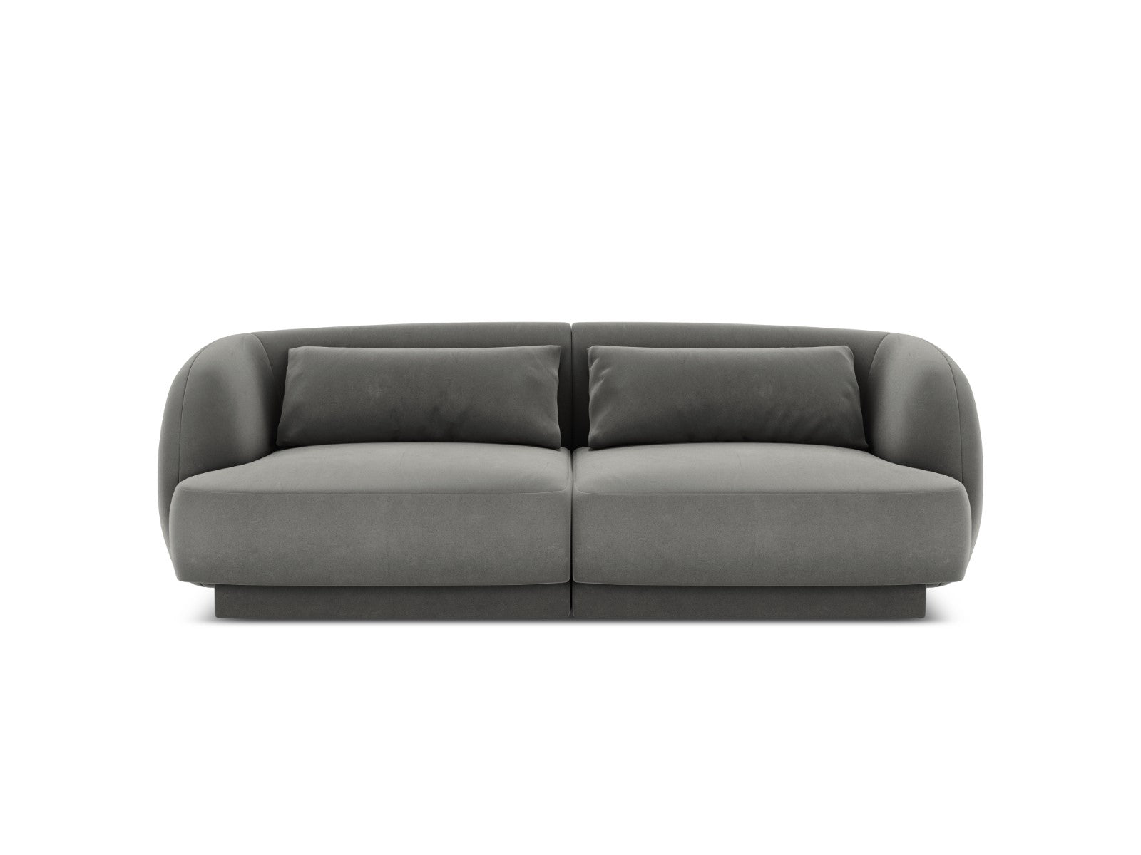 Cosmopolitan Design - Divano "Tulum" 2 posti in velluto grigio chiaro 