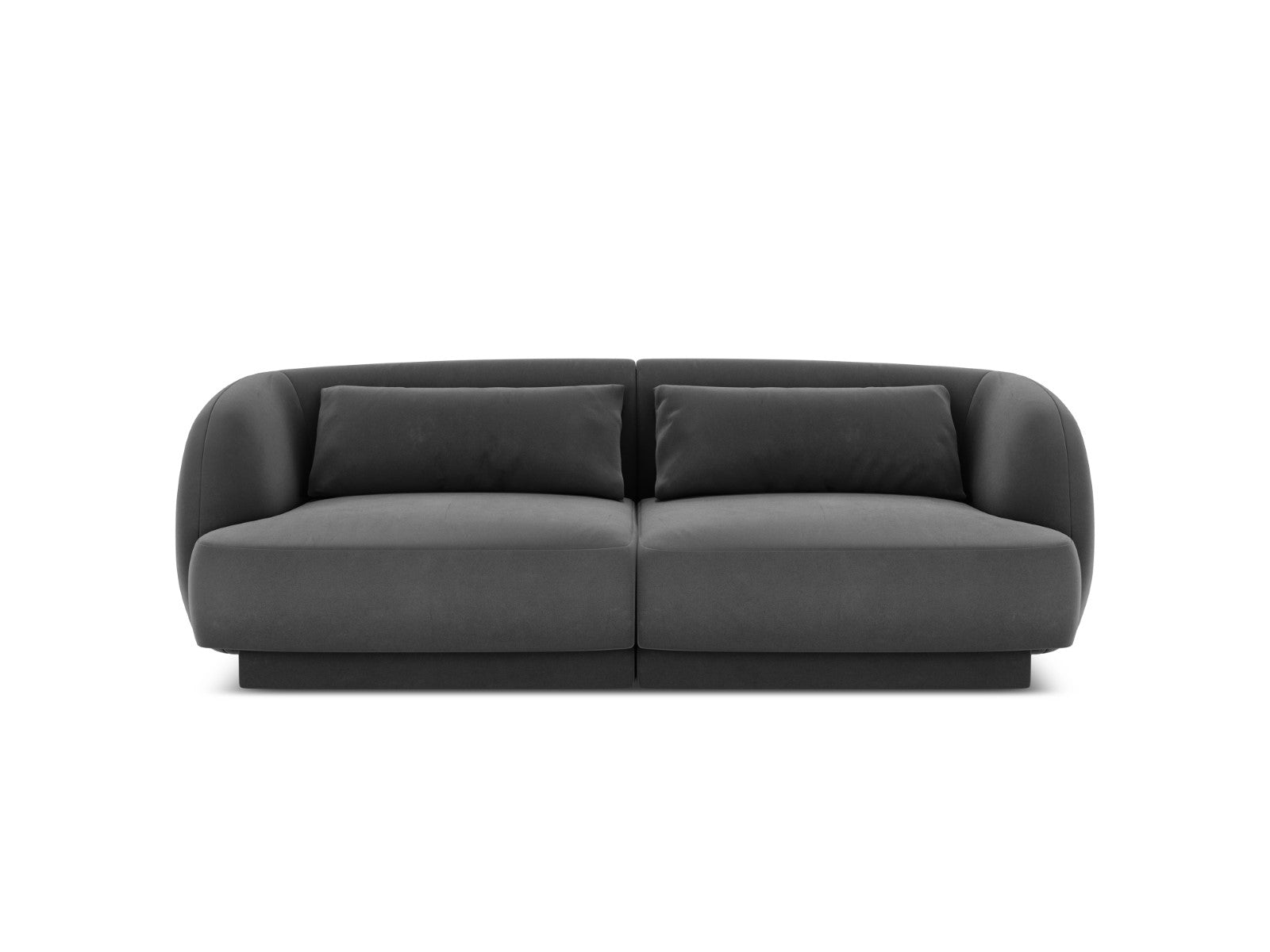 Cosmopolitan Design - Divano "Tulum" 2 posti in velluto grigio 