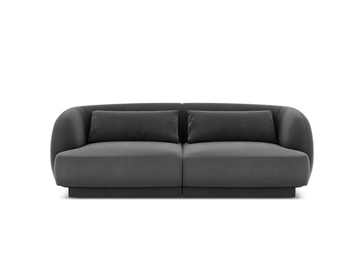 Cosmopolitan Design - Divano "Tulum" 2 posti in velluto grigio 