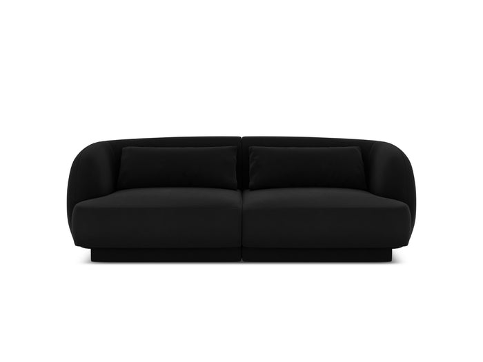 Cosmopolitan Design - Divano "Tulum" 2 posti in velluto nero 