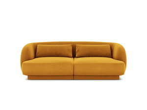 Cosmopolitan Design - Divano "Tulum" 2 posti in velluto giallo 