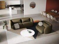 Cosmopolitan Design - Divano "Tulum" 2 posti in velluto verde 