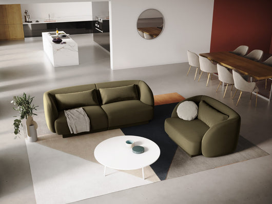 Cosmopolitan Design - Divano "Tulum" 2 posti in velluto verde 