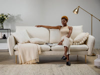 Cosmopolitan Design - Divano "Vienna" 2 posti in bouclé nero 