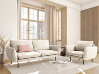 Cosmopolitan Design - Divano "Vienna" 2 posti in bouclé beige 