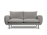 Cosmopolitan Design - Divano "Vienna" 2 posti in bouclé grigio 