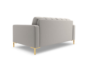 Cosmopolitan Design - Divano "Bali" 2 posti in tessuto strutturato grigio chiaro 