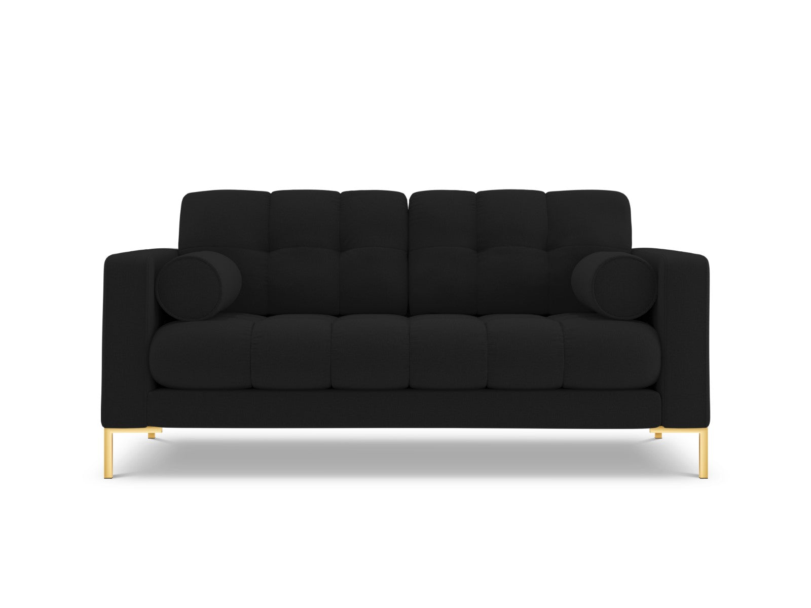 Cosmopolitan Design - Divano "Bali" 2 posti in tessuto strutturato nero 