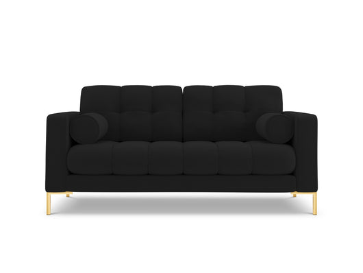 Cosmopolitan Design - Divano "Bali" 2 posti in tessuto strutturato nero 