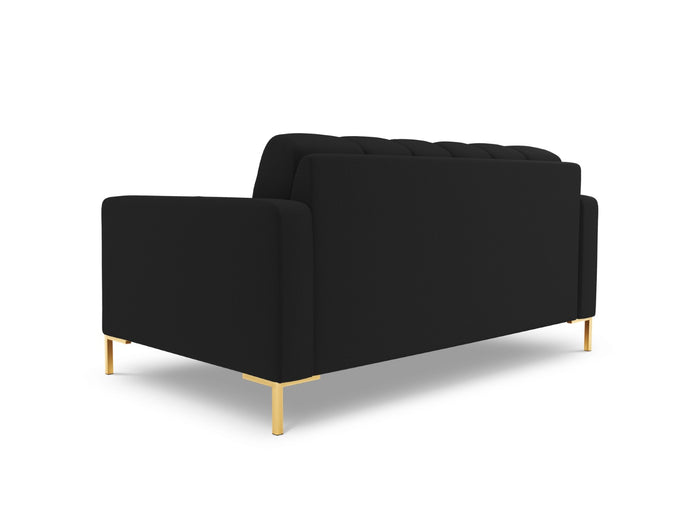 Cosmopolitan Design - Divano "Bali" 2 posti in tessuto strutturato nero 