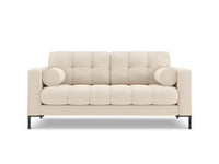 Cosmopolitan Design - Divano "Bali" 2 posti in tessuto strutturato beige chiaro 